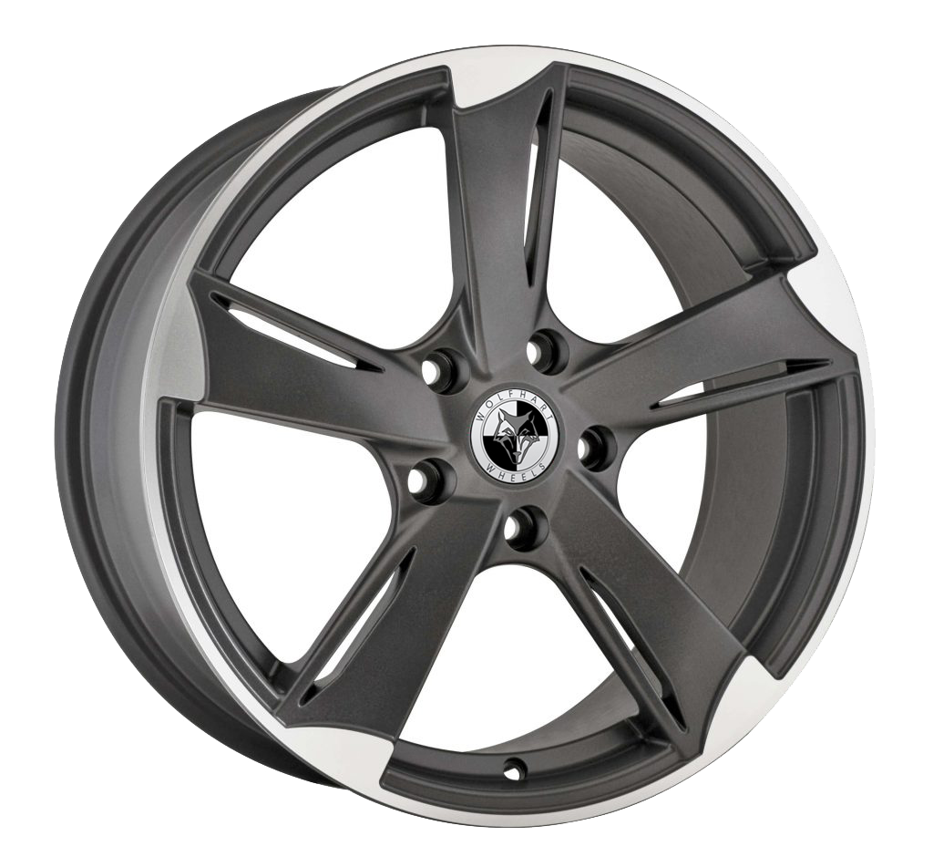 Wolfhart Genesis Gunmetal / Polished Alloy Wheel Wolfrace Wheels