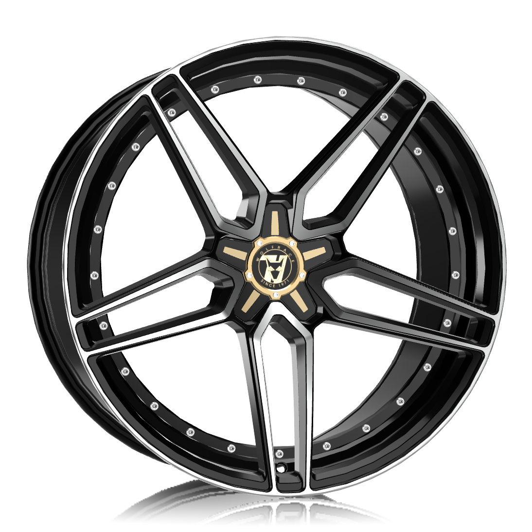 Alloy Wheels Wolfrace 71 Luxury Voodoo Gloss Talon Black Polished