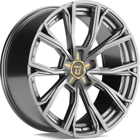 Wolfrace 71 Luxury Matrix Titanium Polished Alloy Wheel