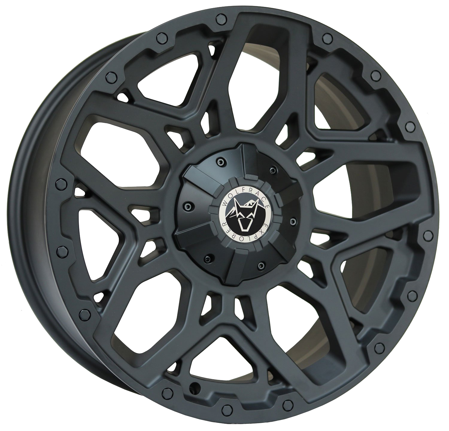Wolfrace Explorer Sahara SC Matt Black Black Rivets Alloy Wheel