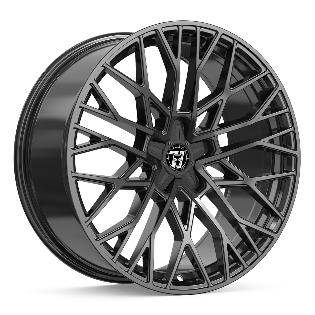 9x20 Wolfrace 71 Venom Black Edition Gloss Raven Black Alloy Wheels 
