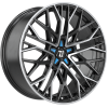 Wolfrace 71 Venom Gloss Raven Black/Polished Blue inserts