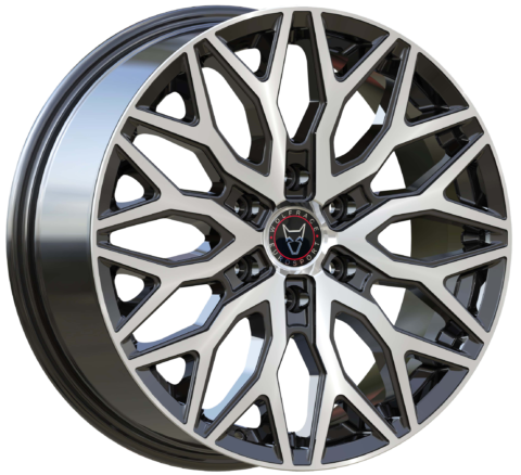 Wolfrace Eurosport Wolfsburg Super 6 Gloss Black Polished Face Alloy Wheels