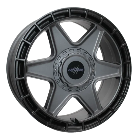 Wolfrace Explorer Black Wolf Three Matt Black Gunmetal Centre