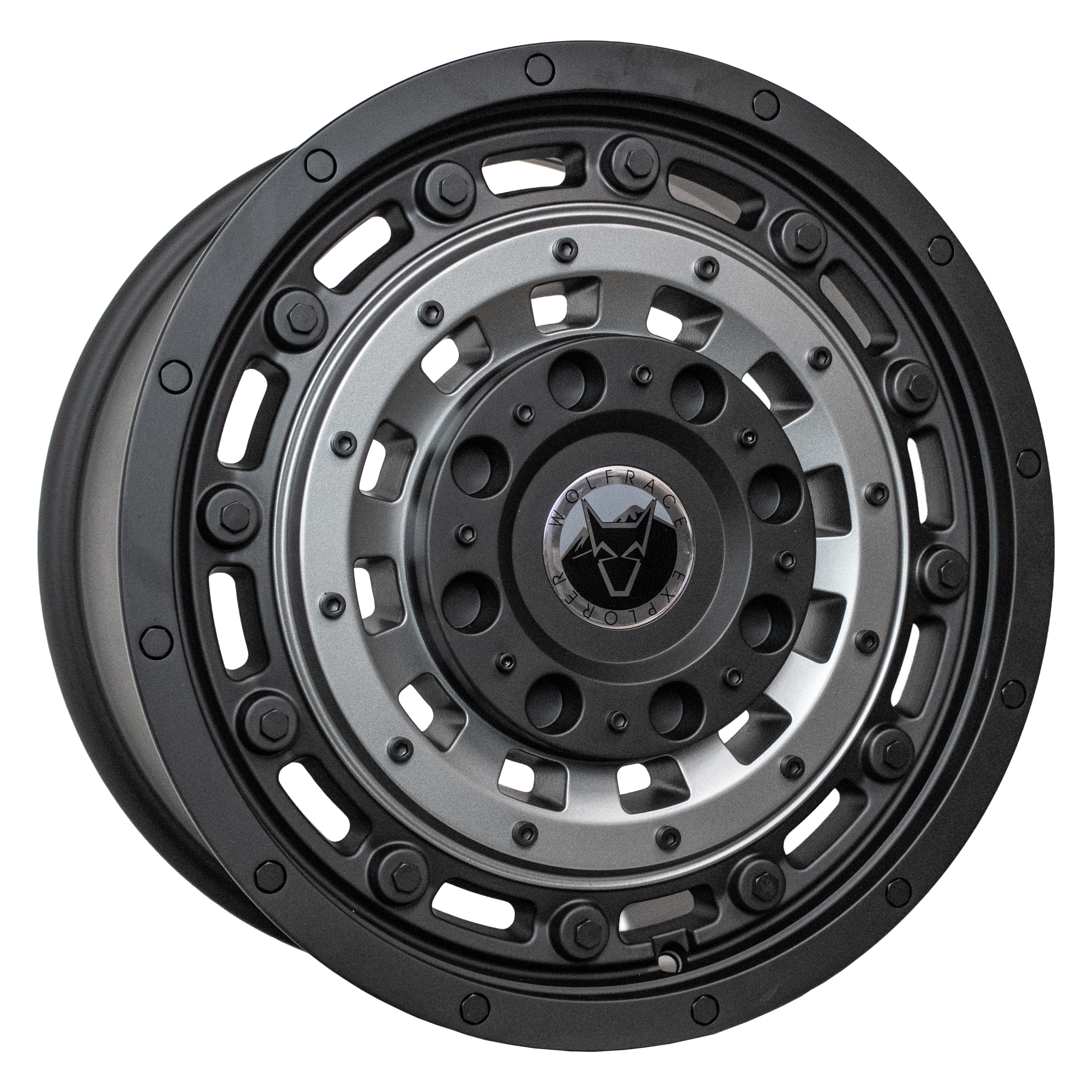 Wolfrace Explorer Overland 2 Matt Black Gunmetal Centre