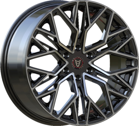 Wolfrace Eurosport Flo 6 Gloss Black Polished Alloy Wheel