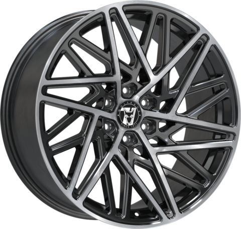 Wolfrace 71 Sonic GT6 Gloss Raven Black Polished Alloy Wheel